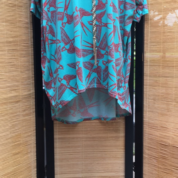 Luluroe Teal and Coral Top - Picture 2 of 2